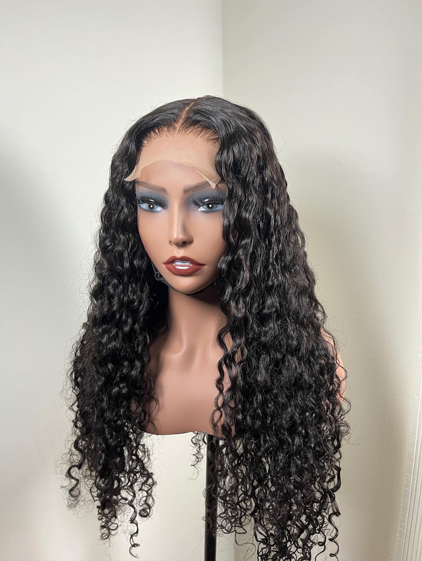 Kiana (4x4 24" Deep Wave Transparent Lace Closure Wig)