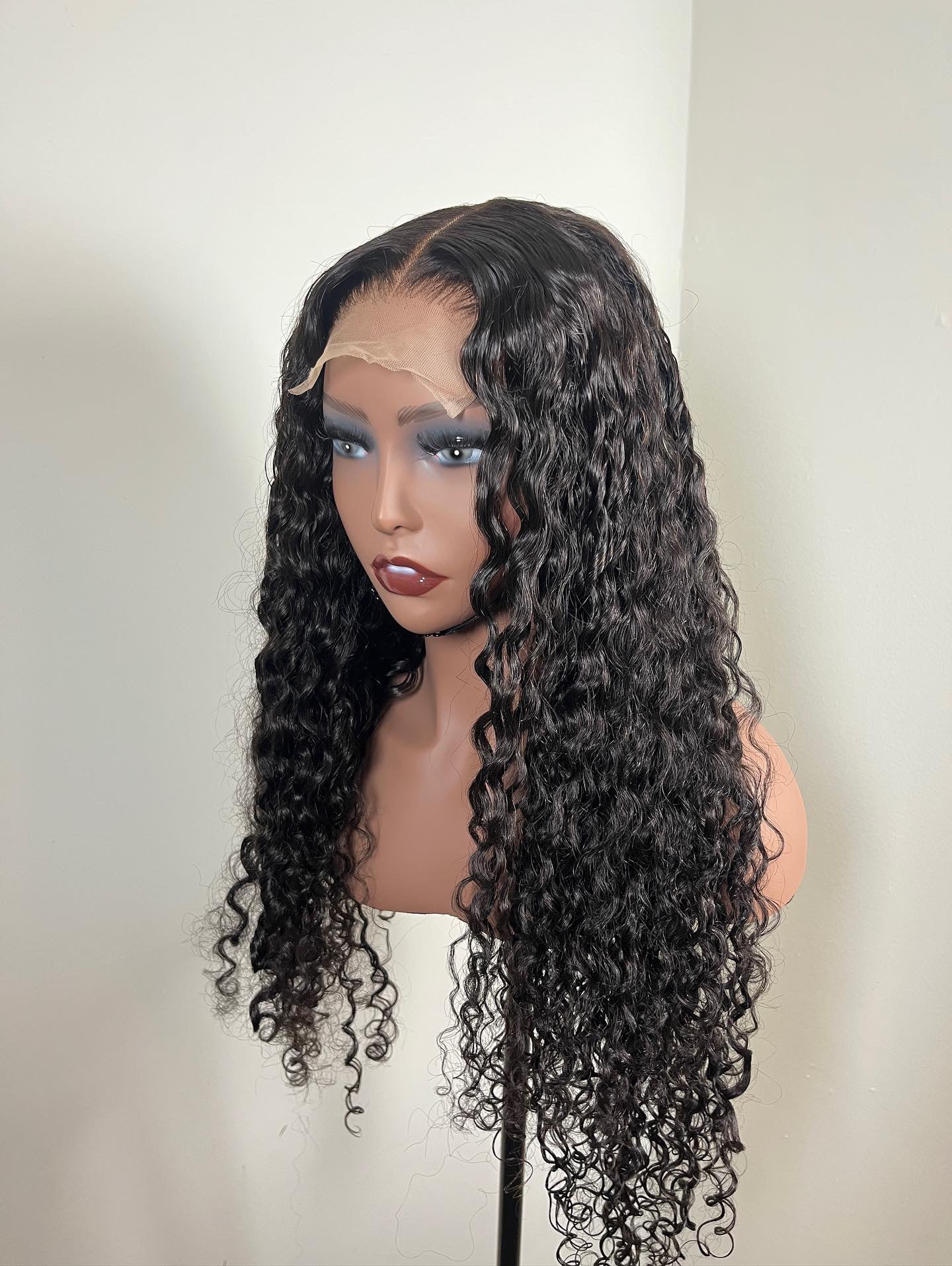 Kiana (4x4 24" Deep Wave Transparent Lace Closure Wig)