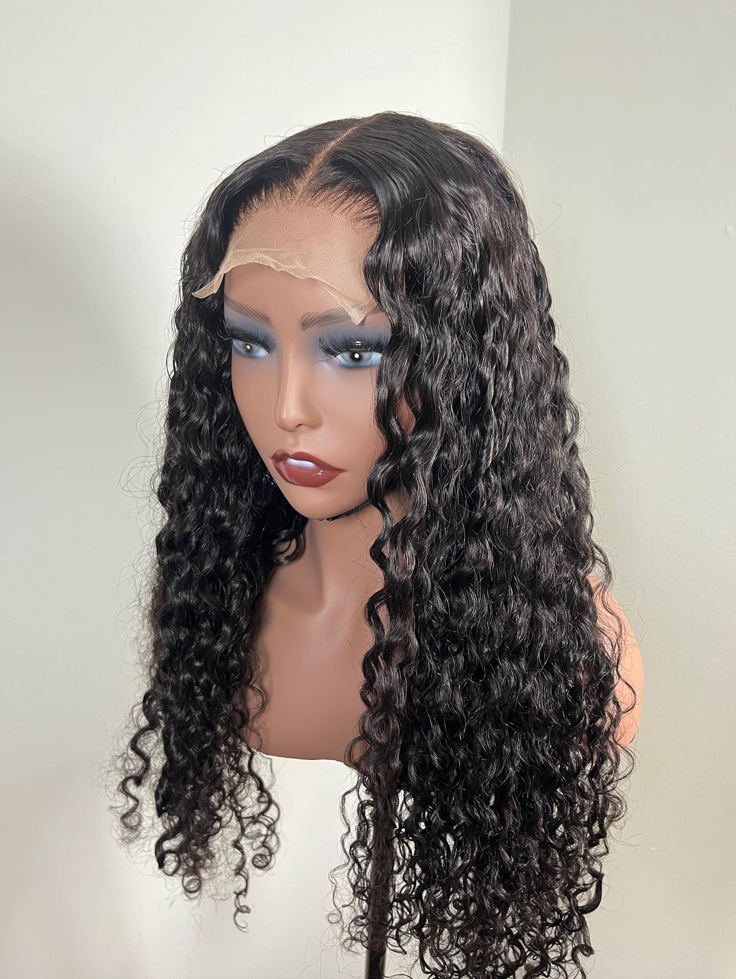 Kiana (4x4 24" Deep Wave Transparent Lace Closure Wig)